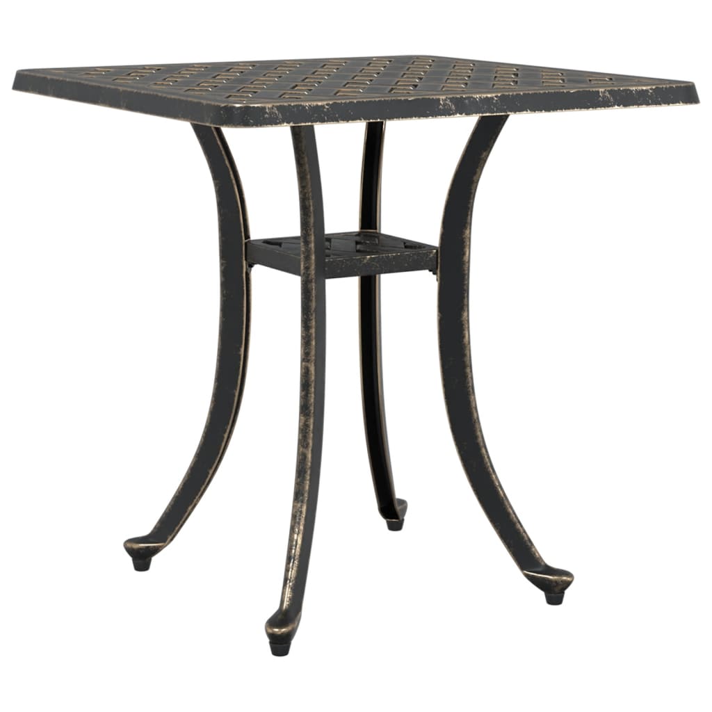 vidaXL Tuintafel 53x53x53 cm gietaluminium bronskleurig
