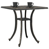 vidaXL Tuintafel 53x53x53 cm gietaluminium bronskleurig