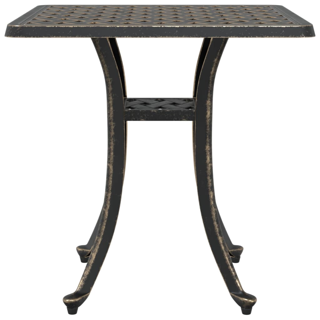 vidaXL Tuintafel 53x53x53 cm gietaluminium bronskleurig