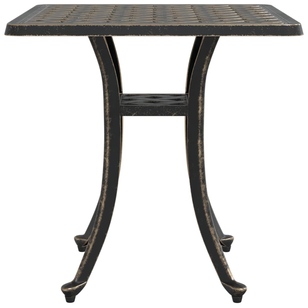 vidaXL Tuintafel 53x53x53 cm gietaluminium bronskleurig