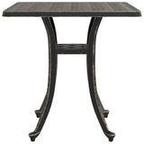 vidaXL Tuintafel 53x53x53 cm gietaluminium bronskleurig