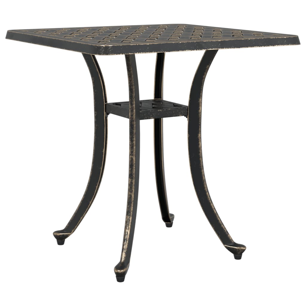 vidaXL Tuintafel 53x53x53 cm gietaluminium bronskleurig