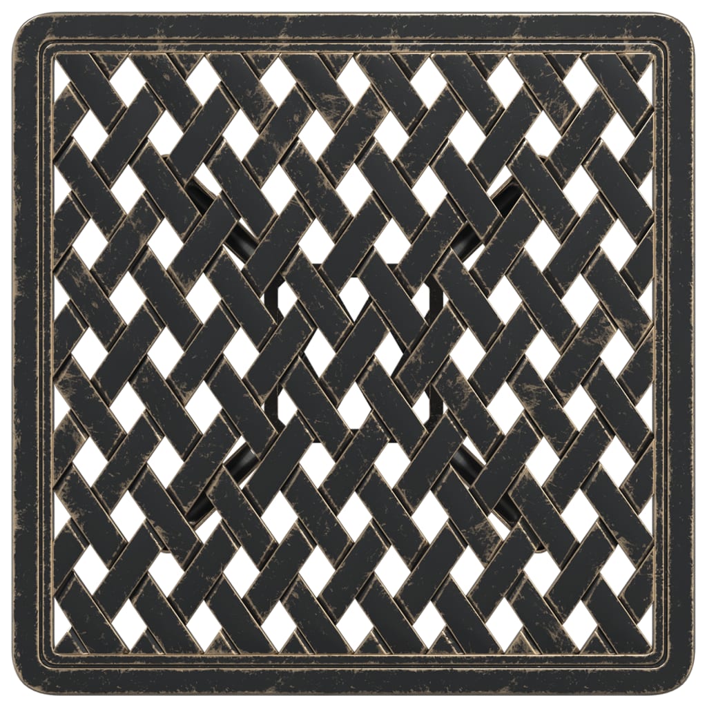 vidaXL Tuintafel 53x53x53 cm gietaluminium bronskleurig