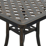 vidaXL Tuintafel 53x53x53 cm gietaluminium bronskleurig
