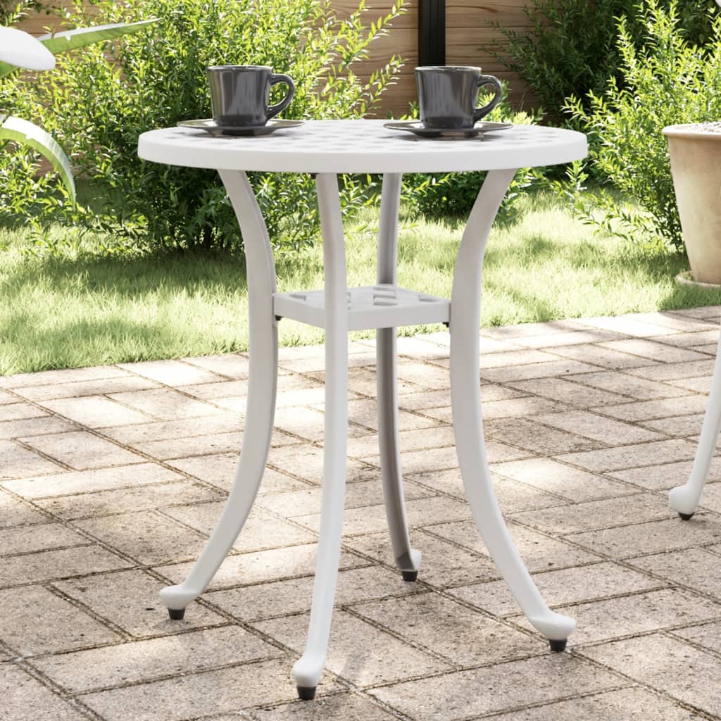 vidaXL Tuintafel Ø 48x53 cm gietaluminium bronskleurig