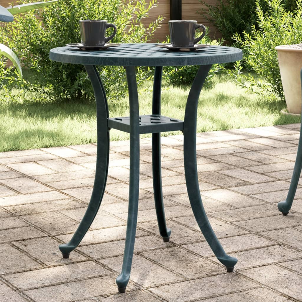 vidaXL Tuintafel Ø 48x53 cm gietaluminium bronskleurig