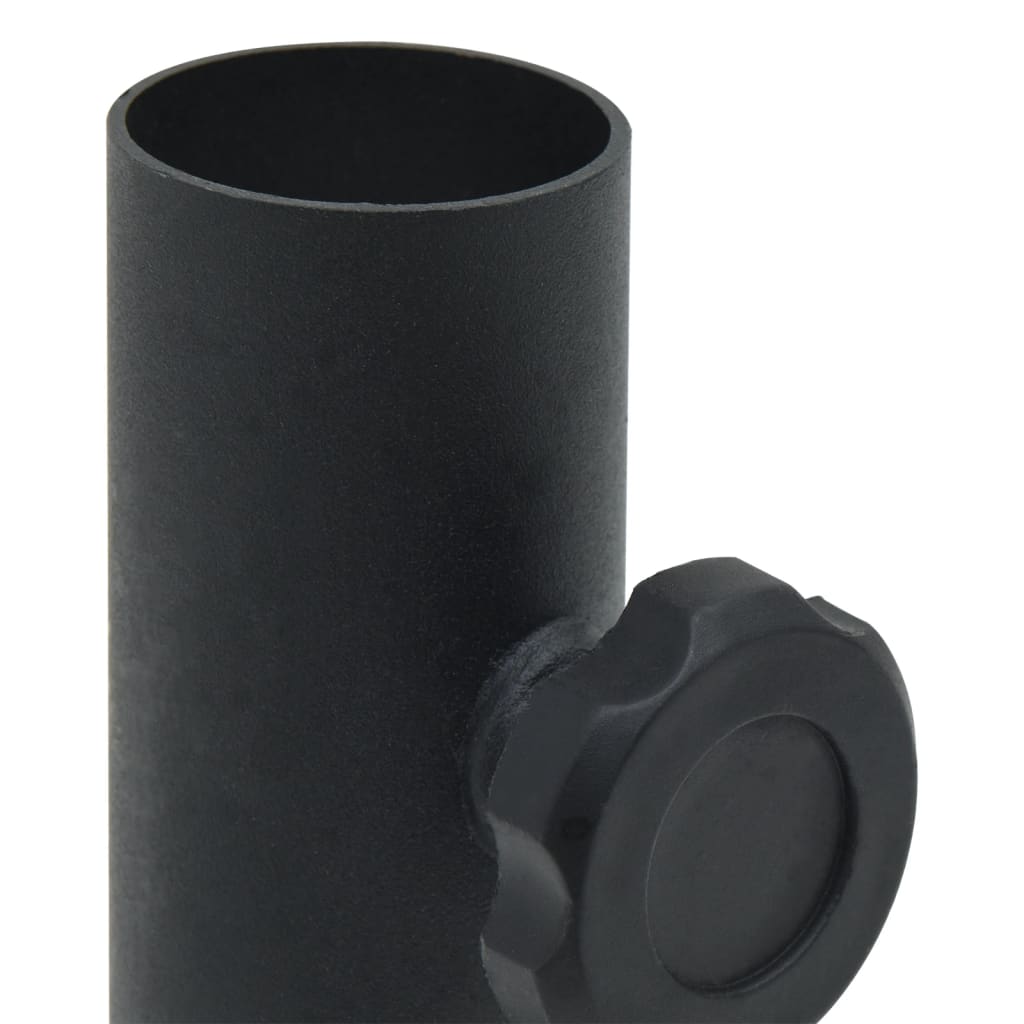 vidaXL Parasol Base for Ø32/34/38 mm Pole Steel Silver