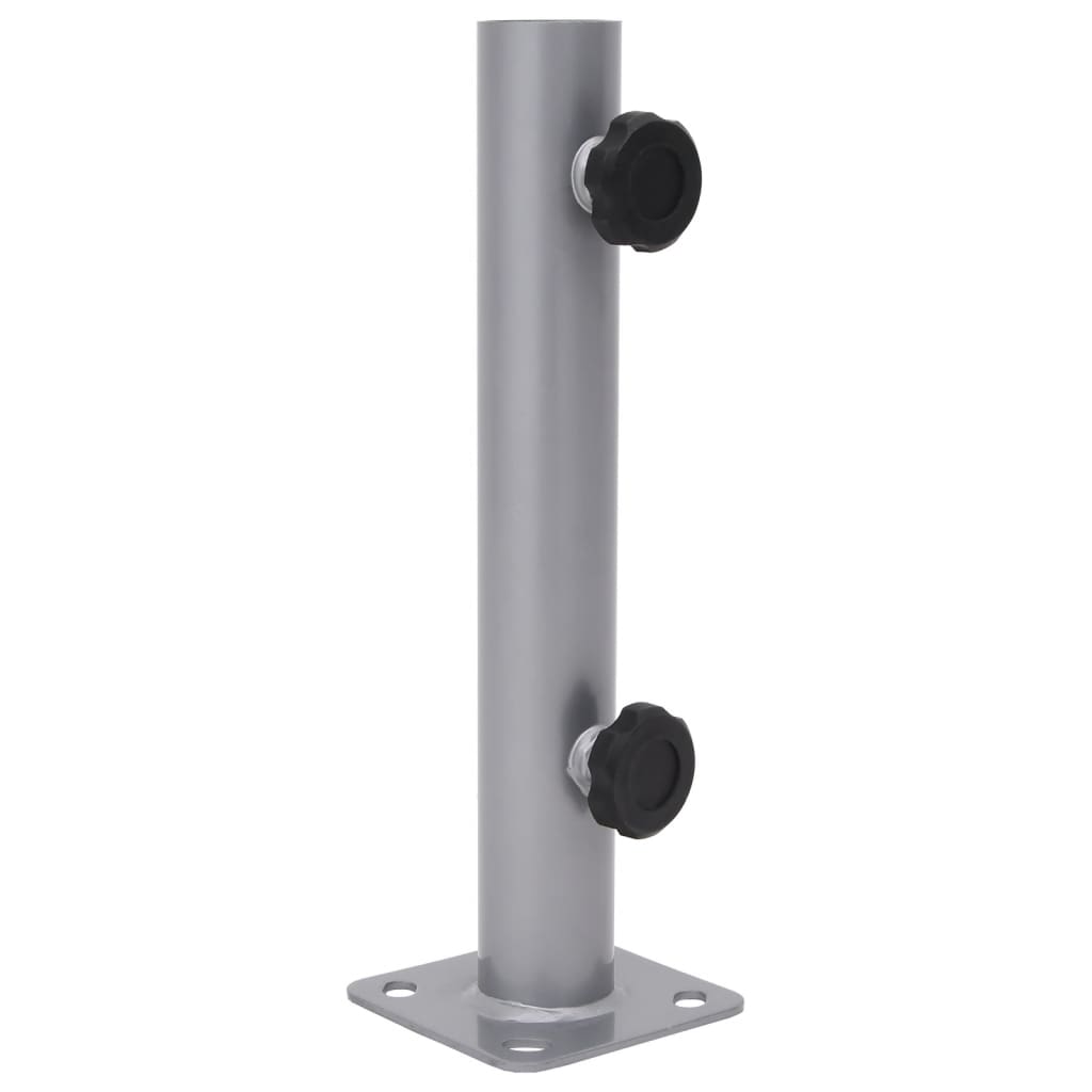 vidaXL Parasol Base for Ø32/34/38 mm Pole Steel Silver