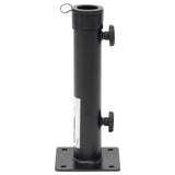 vidaXL Parasolvoet voor Ø38/48 mm stok staal zilverkleurig