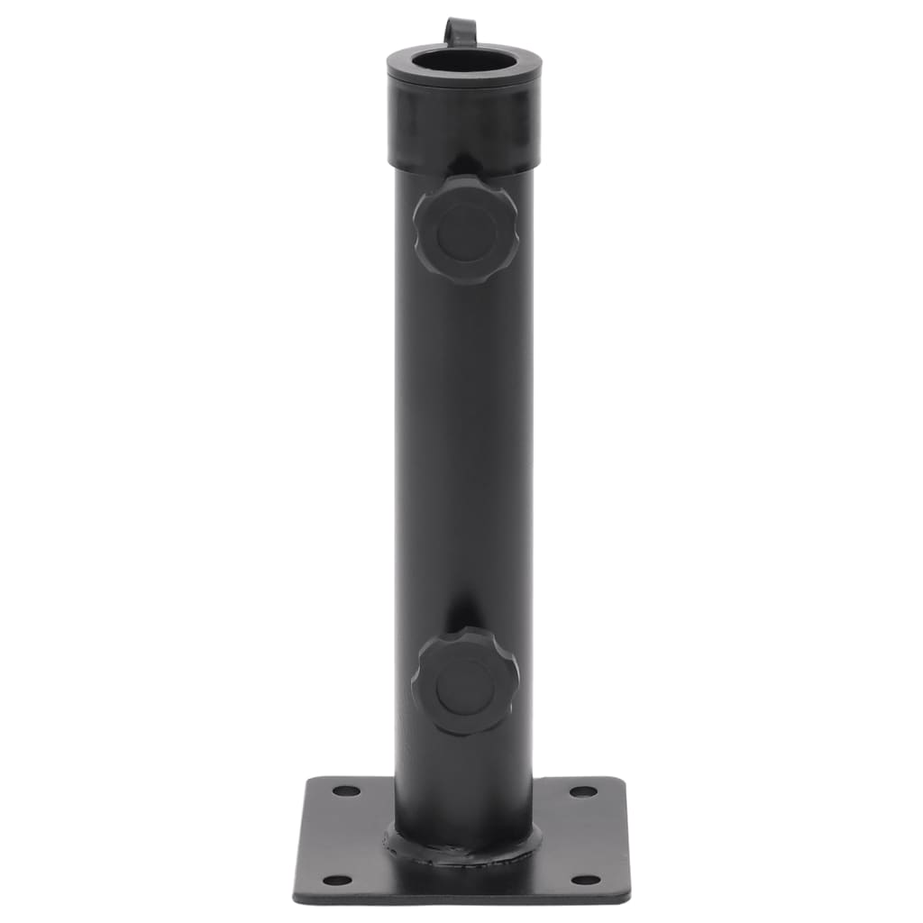 vidaXL Parasolvoet voor Ø38/48 mm stok staal zilverkleurig