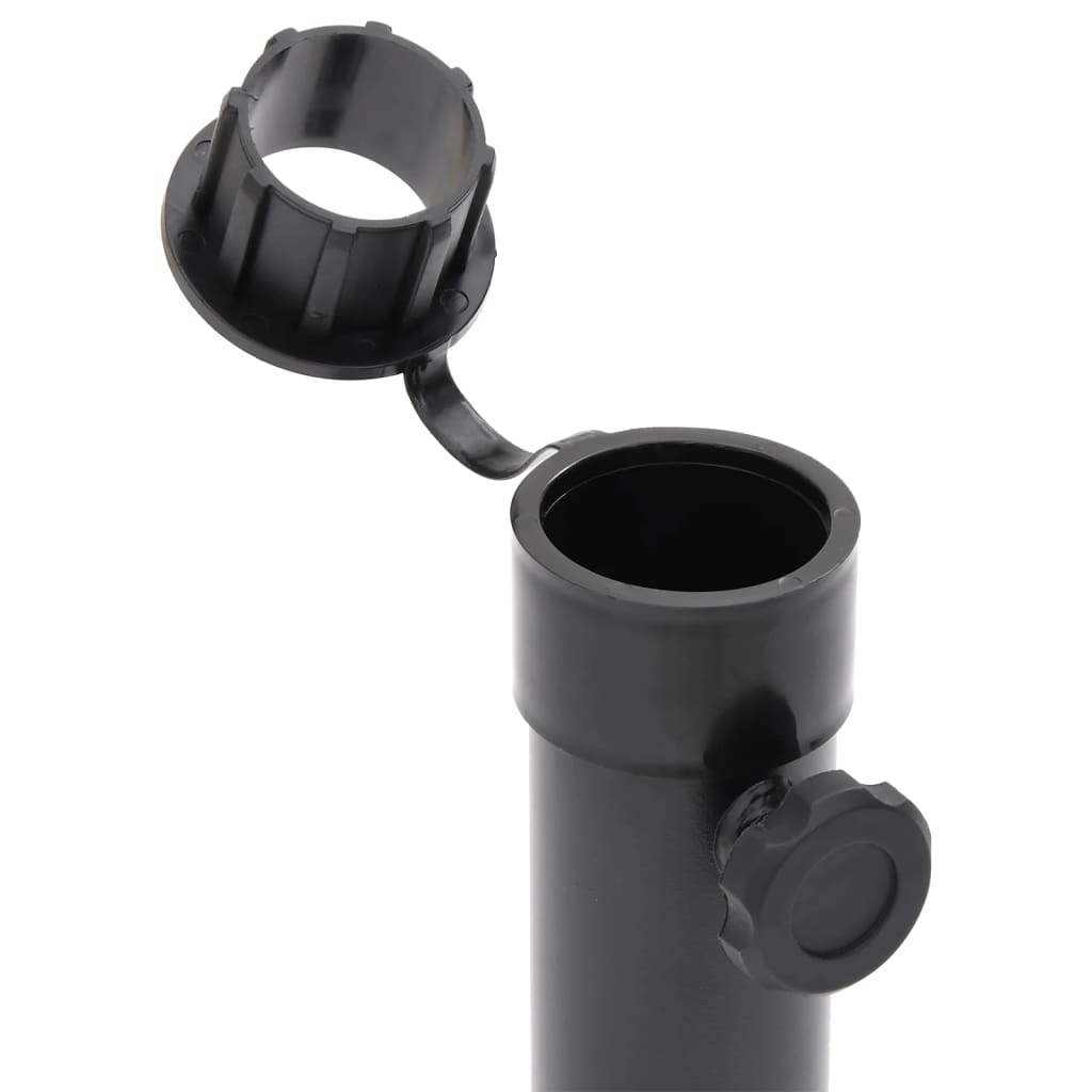 vidaXL Parasolvoet voor Ø38/48 mm stok staal zilverkleurig