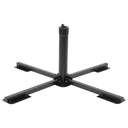 vidaXL Pied de parasol pliable pour mât Ø38/48 mm en acier noir brillant