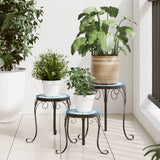 vidaXL Plantenstandaards 3 st keramiek terracottakleurig