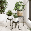 vidaXL Plantenstandaards 3 st keramiek terracottakleurig