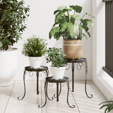 vidaXL Plantenstandaards 3 st keramiek terracottakleurig