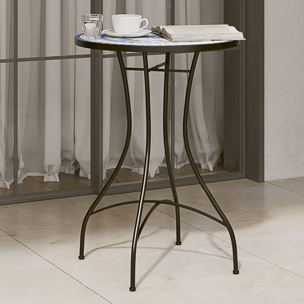 vidaXL Bistrotafel mozaïek Ø50x70 cm keramiek terracottakleurig