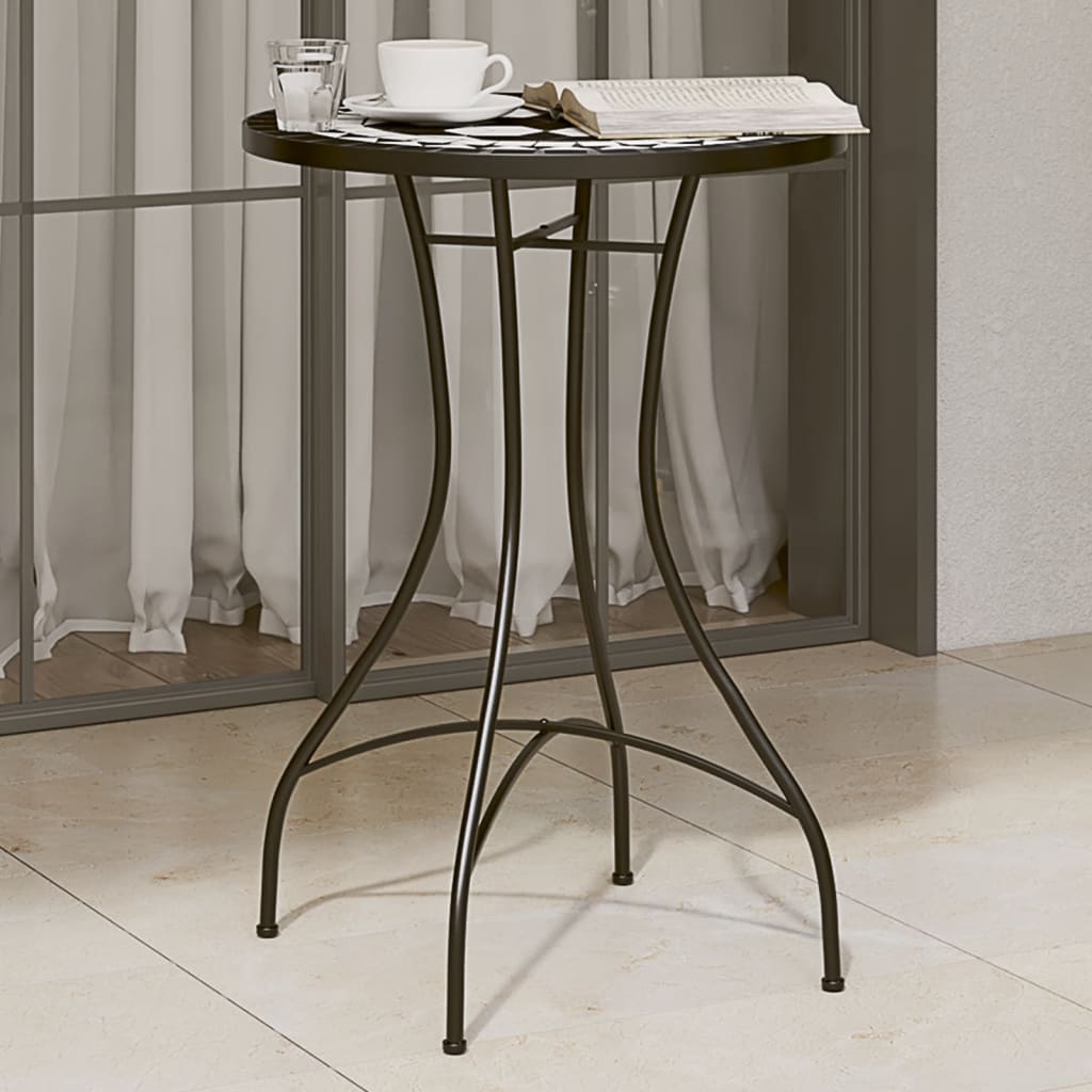 vidaXL Bistrotafel mozaïek Ø50x70 cm keramiek terracottakleurig