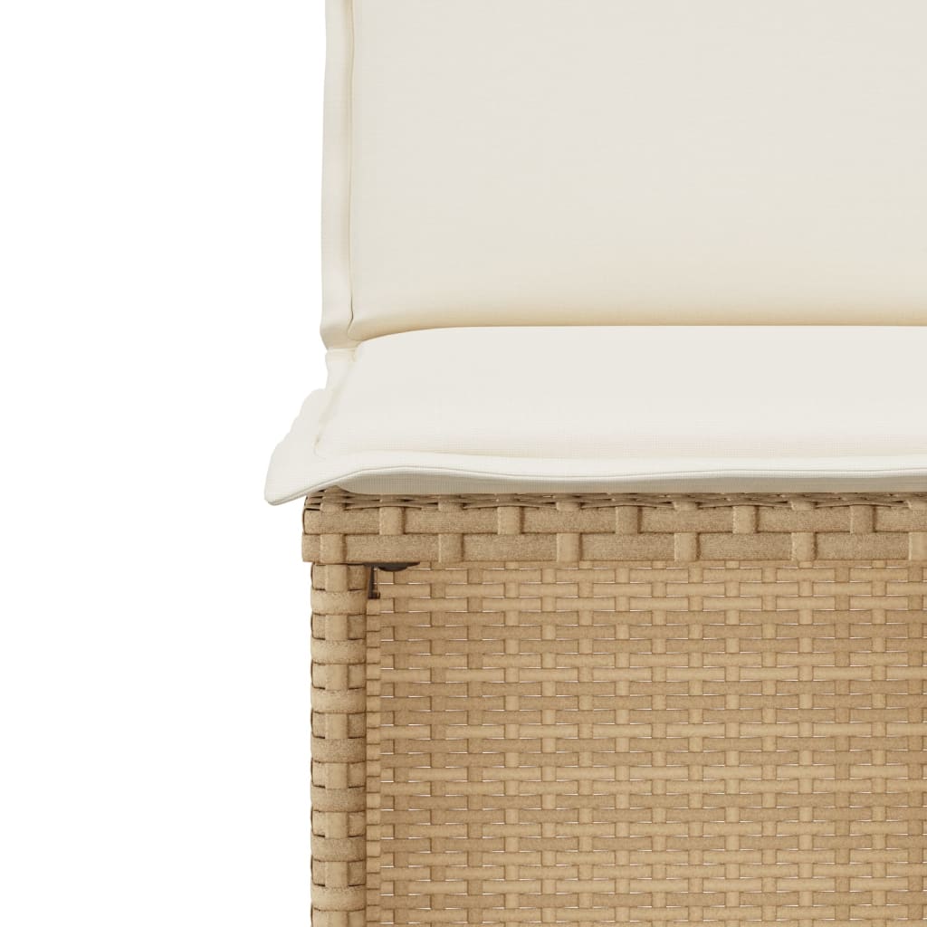 vidaXL 3-delige Bistroset met kussens poly rattan zwart