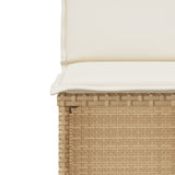 vidaXL 3-delige Bistroset met kussens poly rattan zwart