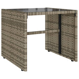 vidaXL 4-Piece Poly Rattan Lounge Set with Cushions Black