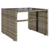 vidaXL 4-Piece Poly Rattan Lounge Set with Cushions Black