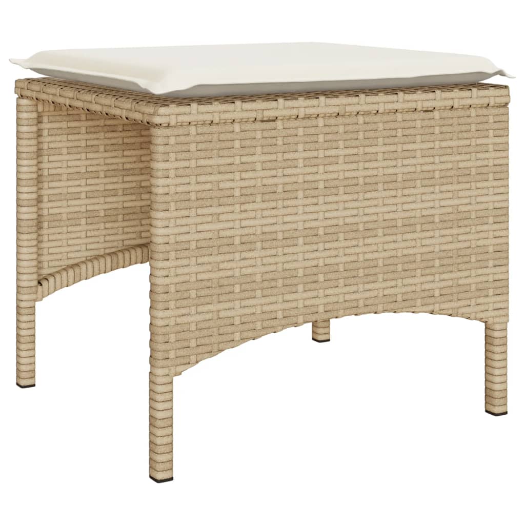 vidaXL Tuinbank 2-zits met tafel en kussens poly rattan zwart