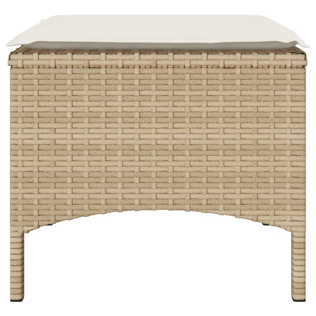 vidaXL Tuinbank 2-zits met tafel en kussens poly rattan zwart