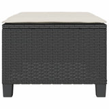 vidaXL 3-delige Bistroset met kussens poly rattan zwart