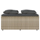 vidaXL 3-delige Tuinset met kussens poly rattan zwart