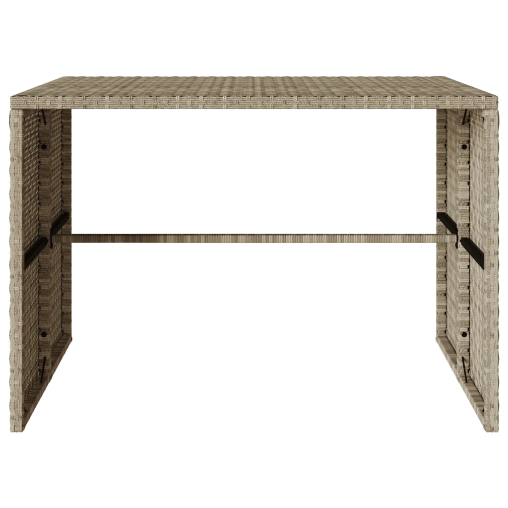 vidaXL 3-delige Tuinset met kussens poly rattan zwart