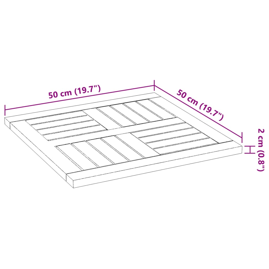 vidaXL Tafelblad rond Ø 40x2 cm massief acaciahout