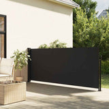 vidaXL Windscherm uittrekbaar 100x300 cm zwart