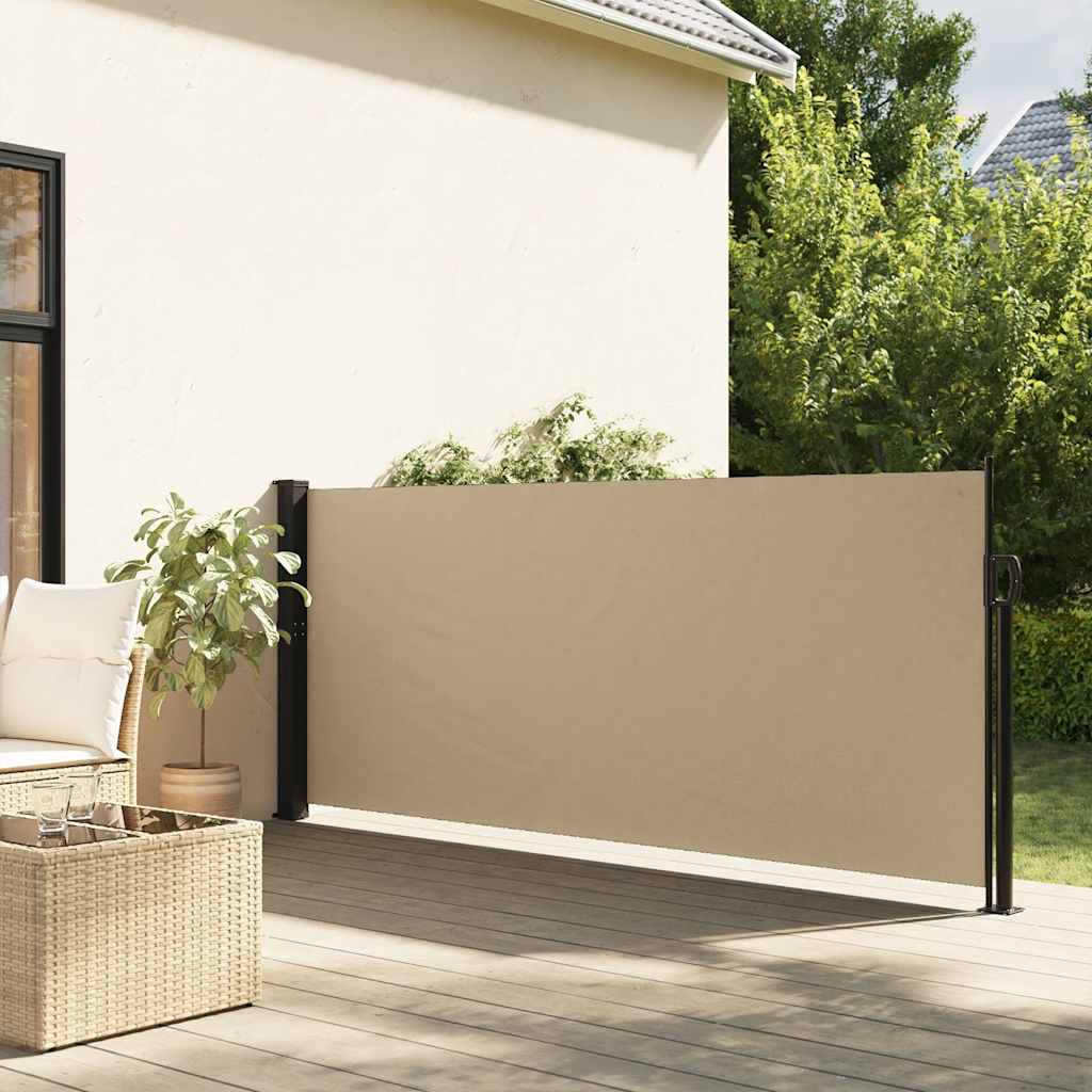 vidaXL Windscherm uittrekbaar 100x300 cm zwart