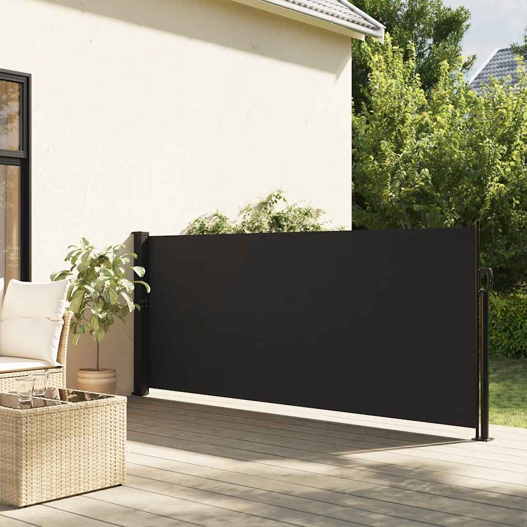 vidaXL Windscherm uittrekbaar 100x300 cm zwart