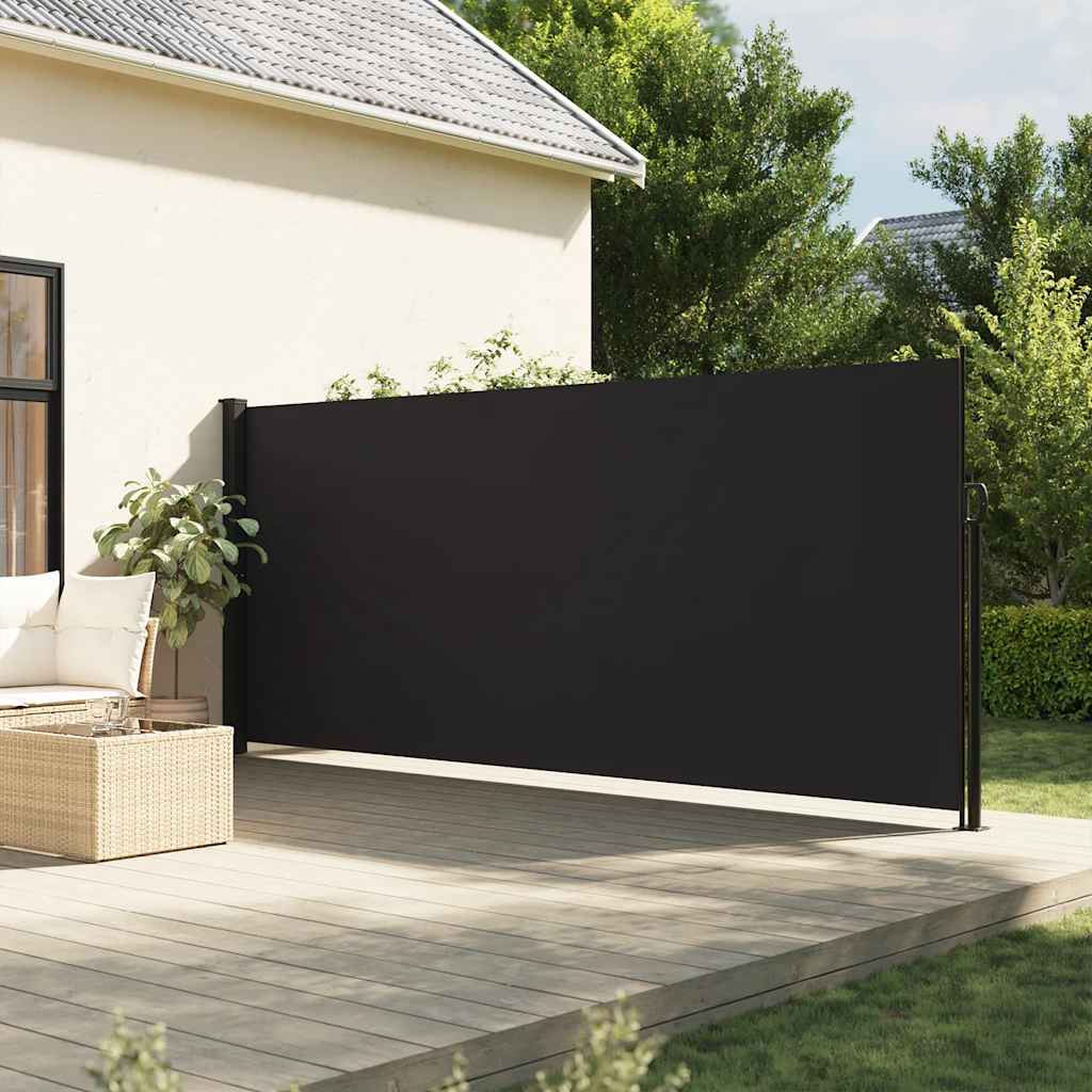 vidaXL Windscherm uittrekbaar 100x300 cm zwart