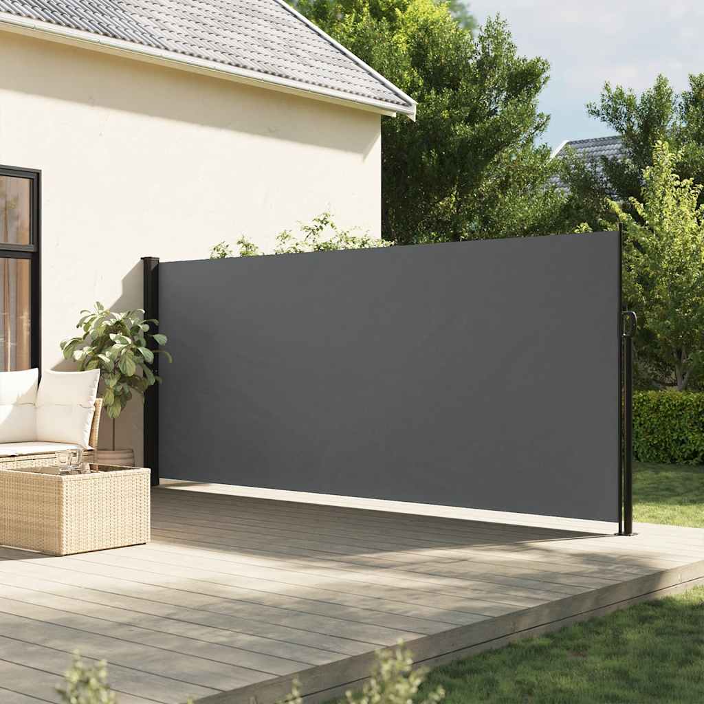 vidaXL Windscherm uittrekbaar 100x300 cm zwart