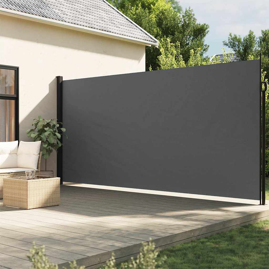 vidaXL Windscherm uittrekbaar 100x300 cm zwart