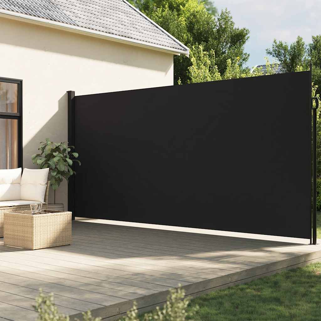 vidaXL Windscherm uittrekbaar 100x300 cm zwart