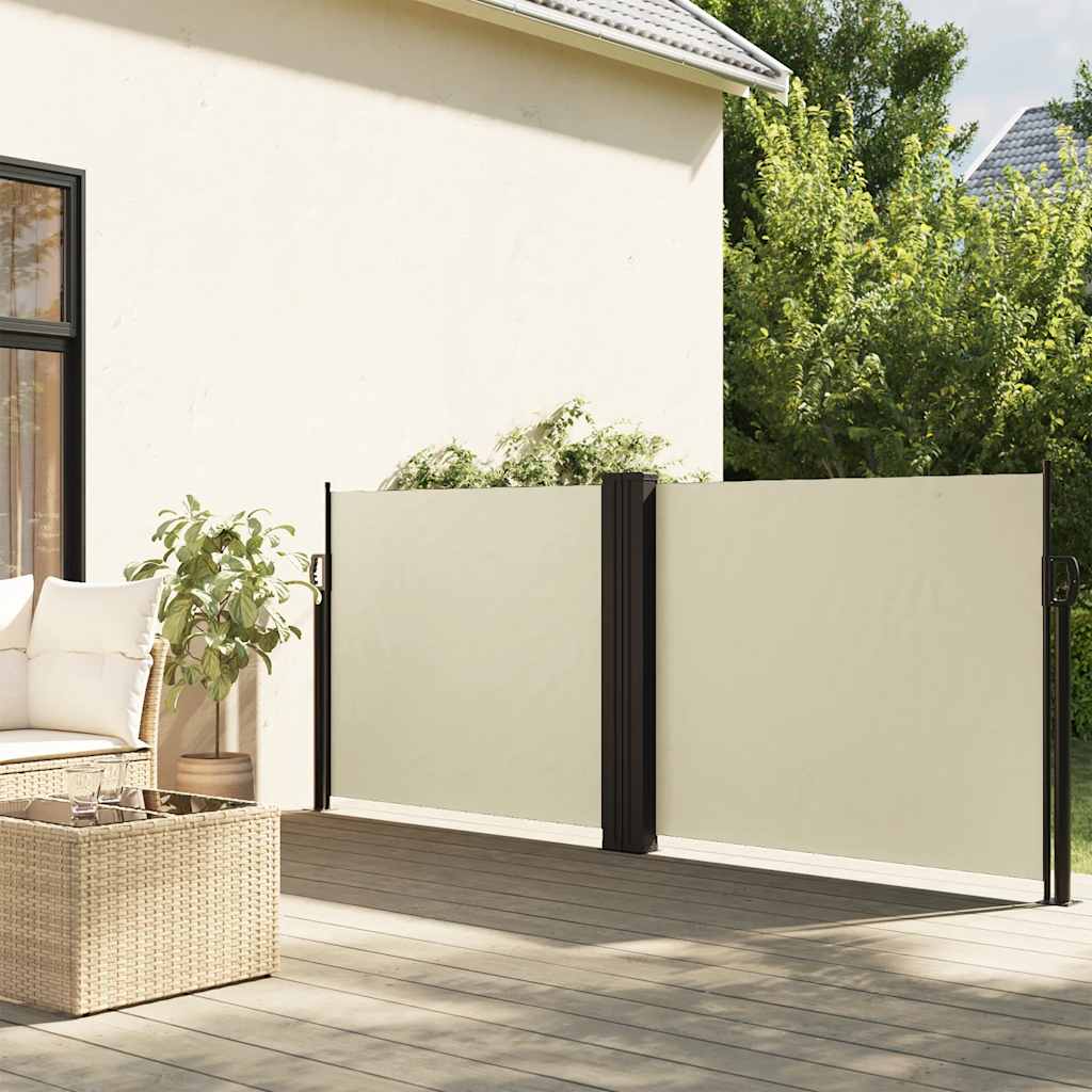 vidaXL Windscherm uittrekbaar 100x600 cm zwart