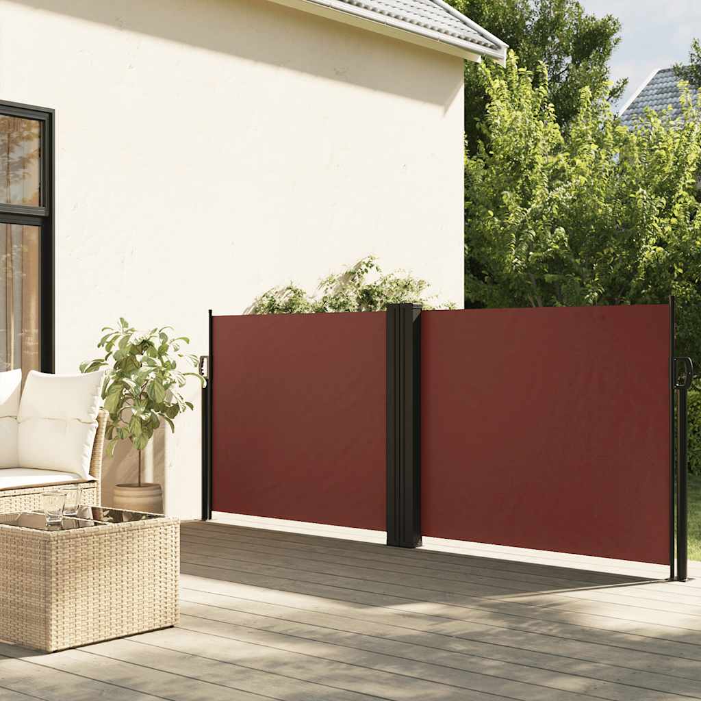 vidaXL Windscherm uittrekbaar 100x600 cm zwart