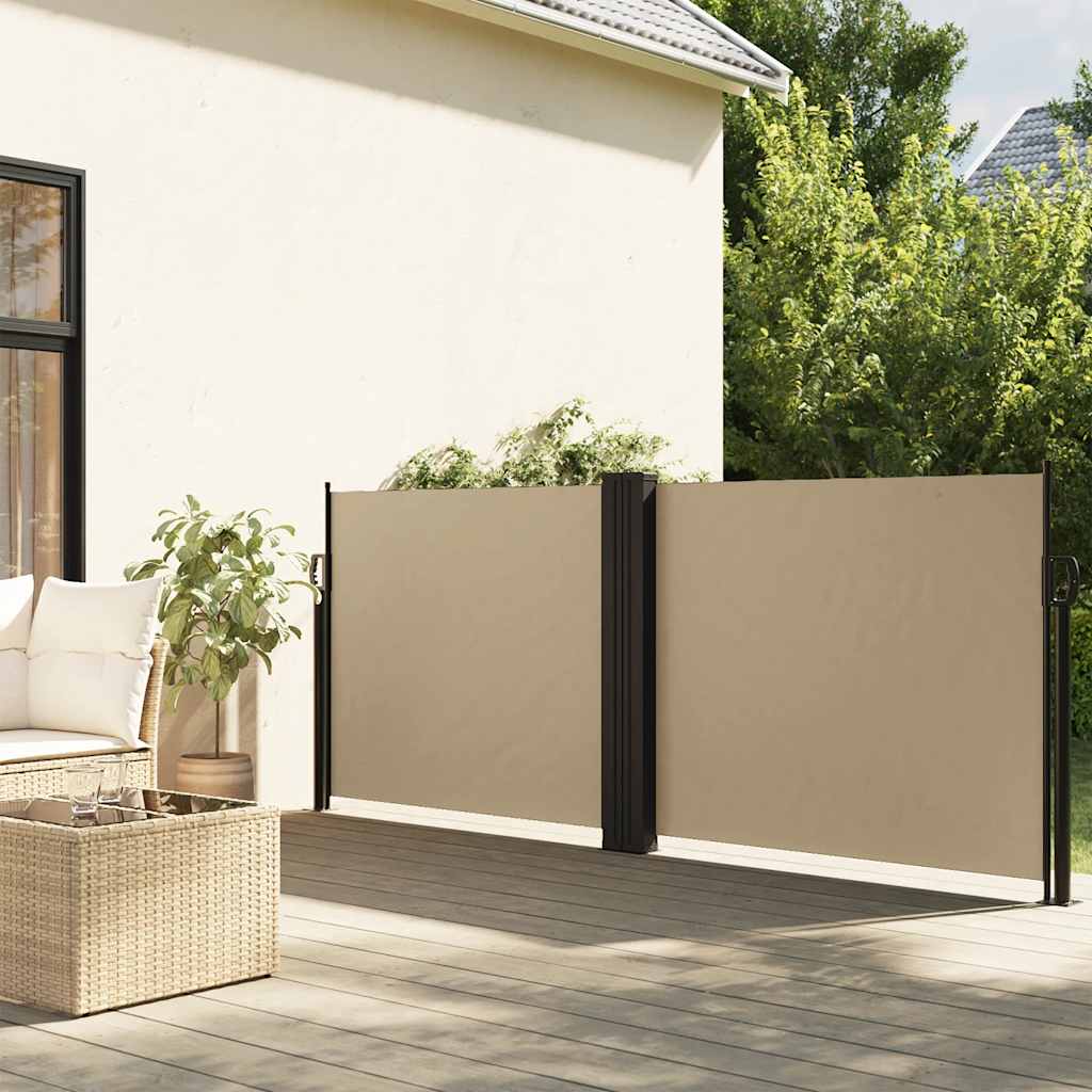 vidaXL Windscherm uittrekbaar 100x600 cm zwart