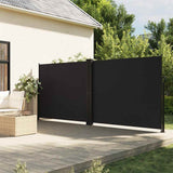 vidaXL Windscherm uittrekbaar 100x600 cm zwart