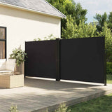 vidaXL Windscherm uittrekbaar 100x600 cm zwart