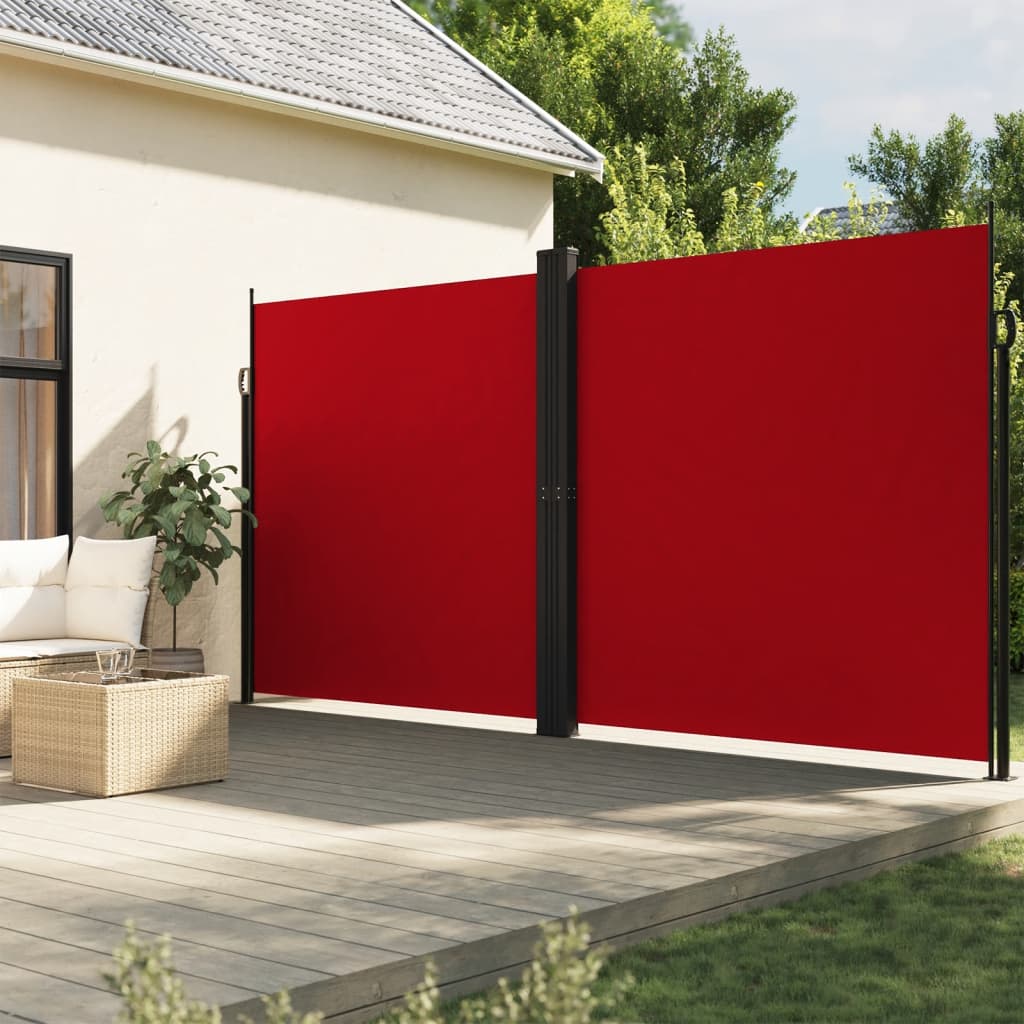 vidaXL Windscherm uittrekbaar 100x600 cm zwart