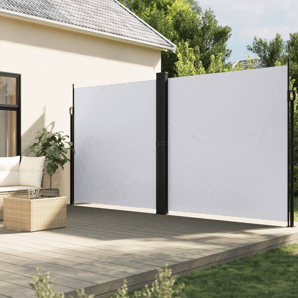 vidaXL Windscherm uittrekbaar 100x600 cm zwart
