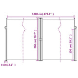 vidaXL Windscherm uittrekbaar 100x600 cm zwart