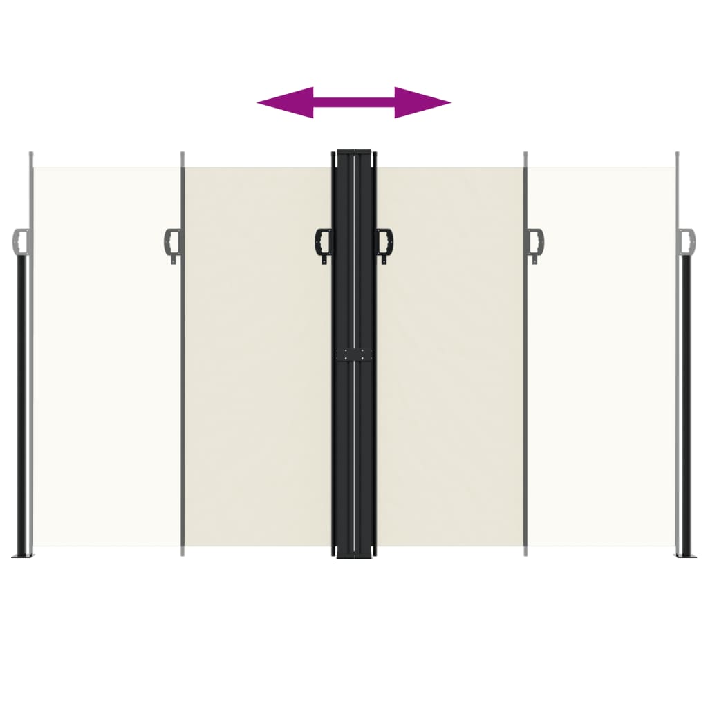 vidaXL Windscherm uittrekbaar 100x600 cm zwart