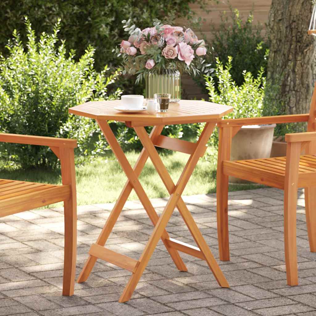 vidaXL Tuintafel inklapbaar Ø60x75 cm massief acaciahout