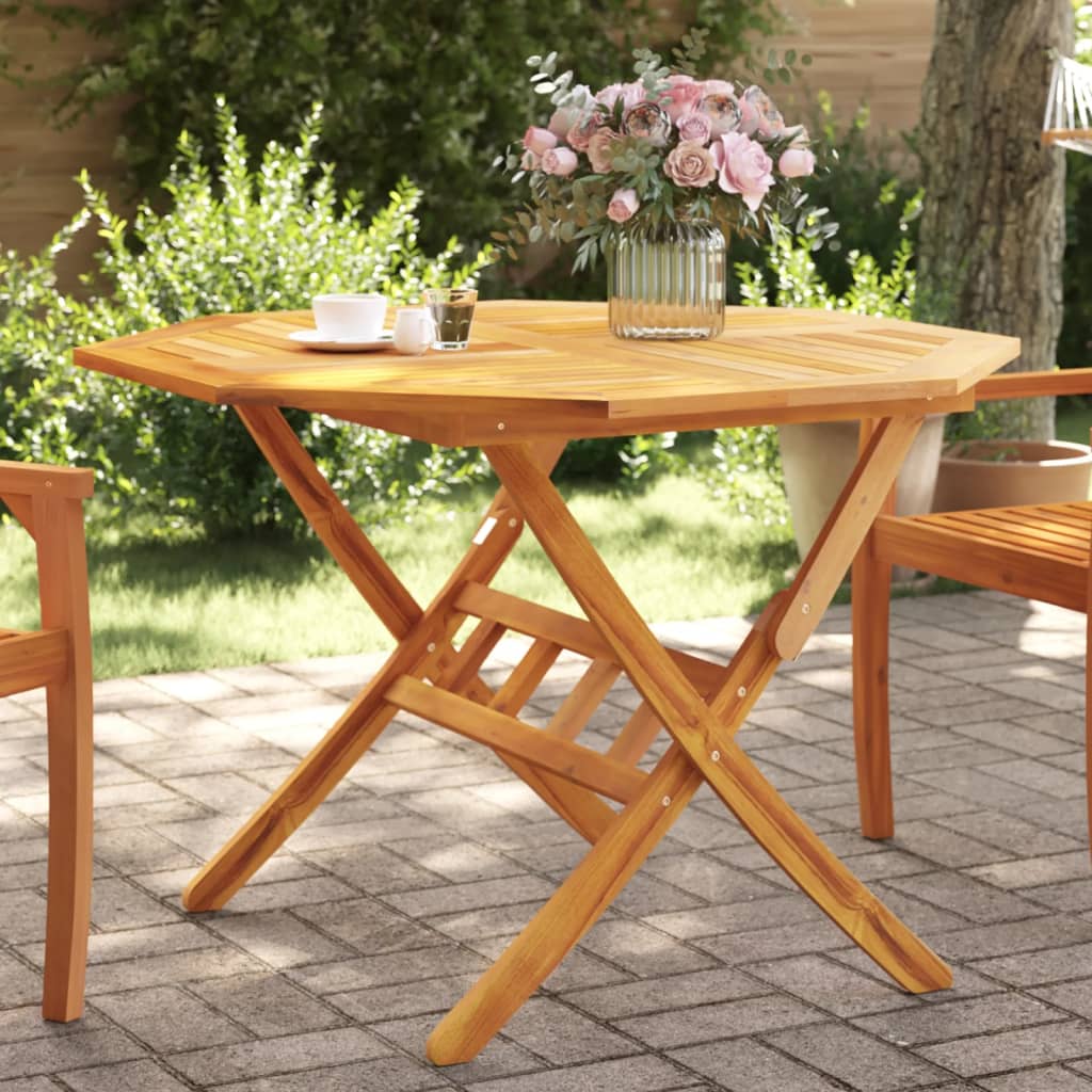 vidaXL Tuintafel inklapbaar Ø60x75 cm massief acaciahout