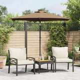 vidaXL Parasol met stalen paal 225x225x212 cm wit